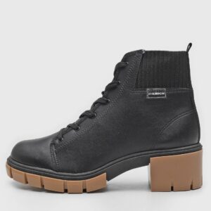 Bota Coturno Moleca Tratorada Preta